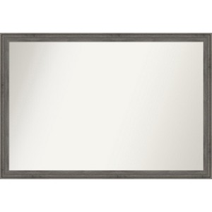 Amanti Art Regis Barnwood Narrow Non-Beveled Wood Bathroom Wall Mirror Wall Mirror - 1 of 4