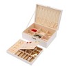 Unique Bargains PU Leather 2 Layer Jewelry Box with Mirror - 3 of 4