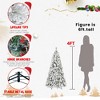 COWLOWN Flocked Christmas Tree with 752 Snow-Covered PVC Tips, Hinged Design & Metal Stand for Easy Setup - 4 of 4