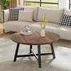 Garvee Round Coffee Table 36" Center Table, Circle Coffee Table Industrial Center Tables with Adjustable Feet - 3 of 4