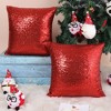 PiccoCasa Sequin Throw Pillow Covers Glitzy Cushion Covers Shiny Sparkling Satin Pillowcase 2 Pcs - 4 of 4