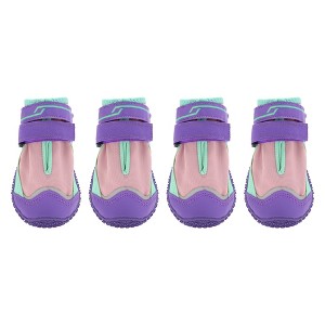 Unique Bargains Waterproof Dog Shoes Dog Boots Paw Protectors 4pcs - 1 of 4