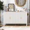 57.5" Modern Sideboard Buffet with Storage Racks, Adjustable Shelves & Side Hooks for Living Dining Room Entryway-3irtyhousy - 2 of 4