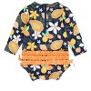 RuffleButts Baby/Toddler Girls UPF50+ Long Sleeve One Piece Rash Guard - 2 of 4