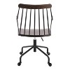 TiramisuBest Walnut Wood Farmhouse Adjustable Office Chair with Metal Backrest, 360 - degree Swivel - 4 of 4
