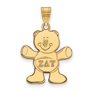 Black Bow Jewelry 14k Yellow Gold Plated Sterling Silver Sigma Delta Tau Greek Life Medium Pendant - 1 of 3