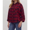 Women's Plaid Button Up Top - entro - 2 of 4