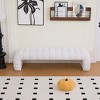 Aortzio Chenille Waterfall Bench End of Bed,Entryway Ottoman with Storage,Large Size Footstool for Bedroom,Living Room - 2 of 4