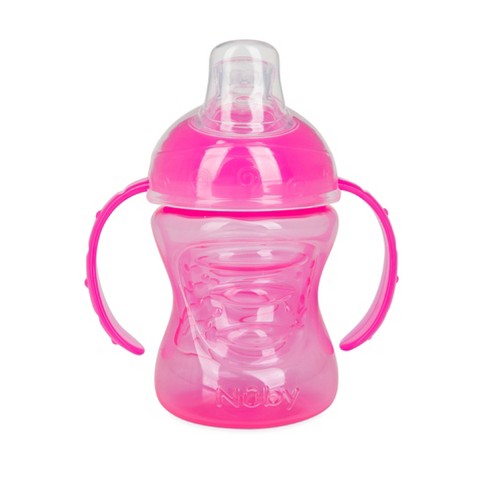 Nuby No Spill Super Spout Trainer Cup - Bright Pink - 8oz : Target