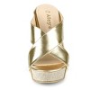 Allegra K Women's Open Toe Crisscross Straps Platform Slide Wedge Sandals - 2 of 4