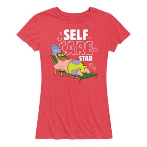 Women's - SpongeBob SquarePants - Patrick Self Care Star Short Sleeve Graphic T-Shirt - 1 of 4