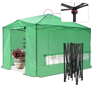 EAGLE PEAK 12'x8' Portable Large Walk-in Greenhouse, Roll-Up Zipper Entry Doors and Side Windows - 1 of 4