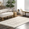 Nuloom Lessie Geometric 8x10 Indoor Area Rug for Living Room Bedroom Dining Room Kitchen, Ivory/Beige - 2 of 4