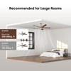Siljoy 52-in Nickel Ceiling Fan with LED Light and Remote Control Include (5 Blades) For Bedroom Living Room and kitchen - 4 of 4