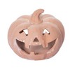 Transpac T/C Pumpkin Candle Holder Set of 3 for Halloween Decorative Candle Holders Perfect for Fall Decor - 4 of 4