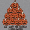 Rerun Island Women Pumpkin Pyramid All I Want For Christmas Short Sleeve Graphic Cotton Cropped Loose T-shirt - 2 of 4