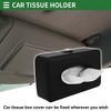 Unique Bargains Universal Car Tissue Holder Mask Holder Tissues Box Cover Car Backseat Extra Large Tissue Organization Faux Leather Black - 2 of 4