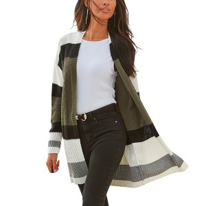 Women's Color Block Cardigan - LASCANA - 1 of 4