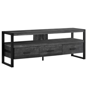 Monarch Specialties Tv Stand 60 Inch Console Media Entertainment Center Storage Drawers Living Room Bedroom Metal Laminate Black Contemporary Modern - 1 of 4