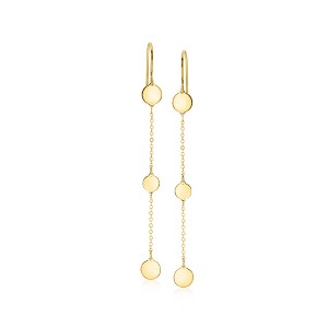 Ross-Simons Italian 10kt Yellow Gold Circle-Station Drop Earrings - 1 of 3