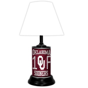 NCAA 18-inch Desk/Table Lamp with Shade, #1 Fan with Team Logo, Oklahoma Sooners - 1 of 3