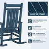 Oversized Rocking Chairs, All Weather Resistant HDPE Outdoor Rocking Chair, High Back Outdoor Rocker for Porch, Patio, Lawn, Garden - 3 of 4