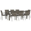 vidaXL Garden Dining Set Grey PE Rattan Large Modular - 3 of 4