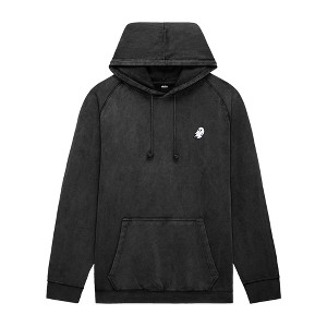 Dalix Ghost Embroidery Washed Hoodie Sweatshirt Fleece Relaxed Fit Lounge Mens - 1 of 4