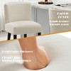 27" Fabric Armless Counter Stool (Set of 2) with Tufted Backrest and Gold Circular Footrest for Home Bar, Kitchen Island, or Dining Area - 2 of 4