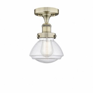 Olean - 1 Light Semi-Flush Mount In Art Deco Style-8.25 Inches Tall and 6.5 Inches Wide - 1 of 1