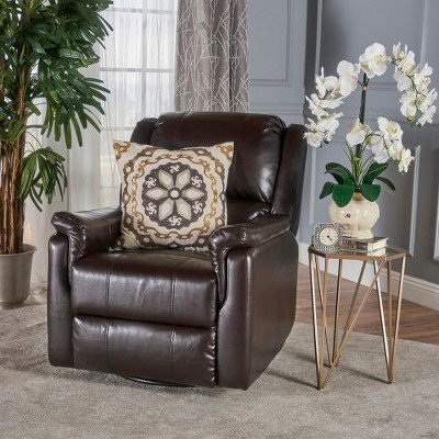Gliding Recliner Chair with Swivel, Manual Glider Rocking Chair, CENGHU Adult Recliner Chair,Adjustable Modern Single Recliner Chair