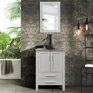 ELECWISH 24 in. W x 19 in. D x 32 in. H Bath Vanity - 1 of 4