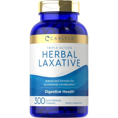 Carlyle Triple Action Herbal Laxative Capsules | 300 Count