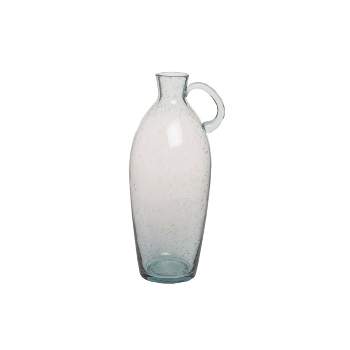 Transpac Glass 13.25 in. Clear Spring Tall Vase with Handle