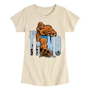 Girls' - Marvel - Fantastic Four The Thing Fitted Short Sleeve Graphic T-Shirt - 1 of 3