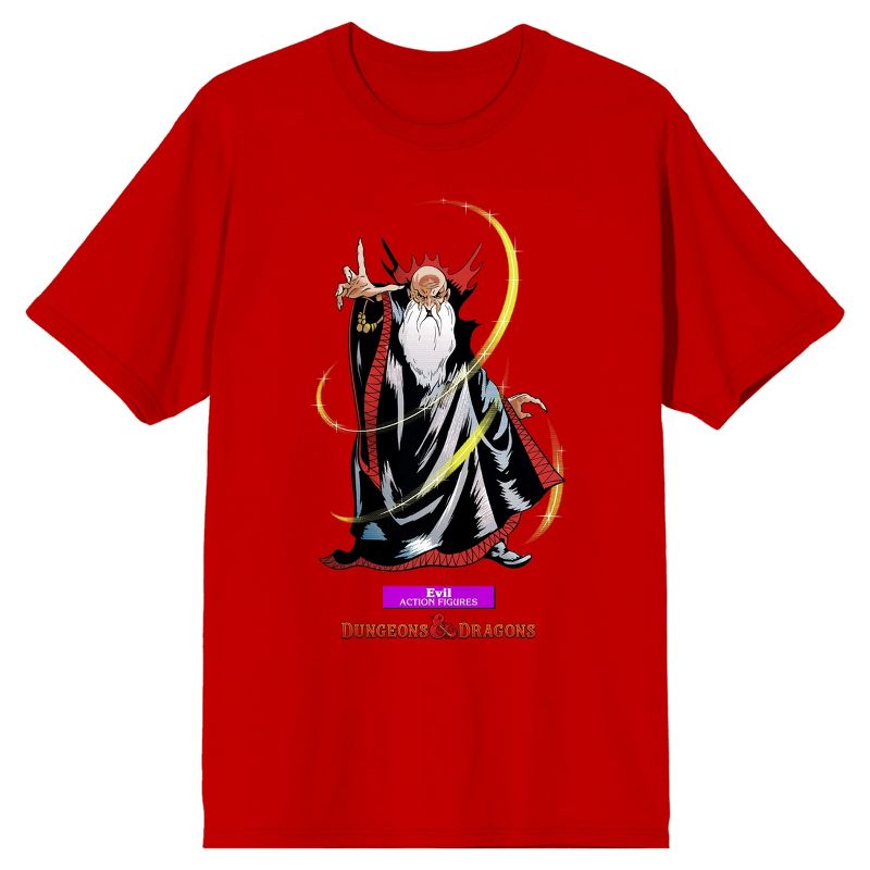 Dungeons & Dragons Wizard Comics Style Art Men's Red T-shirt, 1 of 4