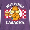 Girls' - Garfield - But First, Lasagna Fitted Short Sleeve Graphic T-Shirt - 2 of 4