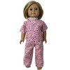 Doll Clothes Superstore Handmade Floral Pajama Set with Pocket Top and Matching Slippers for 18-Inch Girl Dolls - 3 of 4
