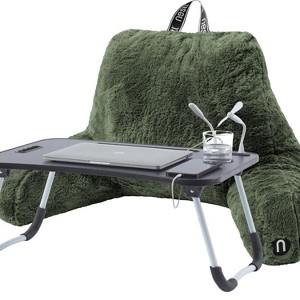 Nestl Fur Reading Pillow, Faux Fur Bed Pillow with Arms, Reading & Bedrest Pillow for Sitting in Bed Adult & Kids - 1 of 4