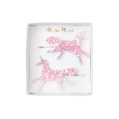 Meri Meri Unicorn Ombre Glitter Hair Slides