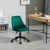 Vynxaria Vinsetto Mid-Back Office Chair, Velvet Fabric Swivel Scallop Shape Computer Desk Chair for Home Office or Bedroom, Green - 2 of 4