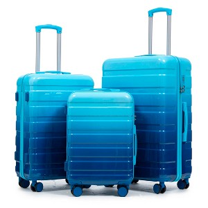 AENKYO 3-Piece Hardshell Luggage Set, Gradient Color Suitcases with Spinner Wheels, TSA Lock - Lightweight Travel Luggage - 1 of 4