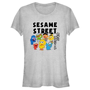 Junior's Sesame Street Kawaii Characters Group T-Shirt - 1 of 4