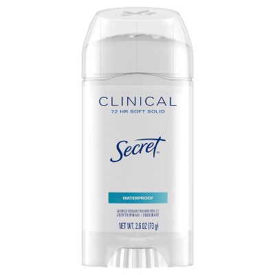 Secret Clinical Strength Soft Solid Antiperspirant and Deodorant, Waterproof, 2.6 oz