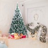 7FT Christmas Tree Artificial Spruce, Office, Indoor and Outdoor Holiday Decoration, Premium Unlit Christmas Tree with Foldable Base - 3 of 4