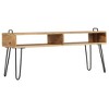 vidaXL TV Stand Natural wood and black - 2 of 4