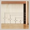 DOMETOUR Wooden integral headboard, modern farmhouse, Bohemian, convex groove board, wing-back design (Golden Oak, Queen) - 4 of 4