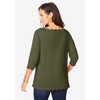 Jessica London Women's Plus Size Scallop Boatneck Tunic - 3 of 4
