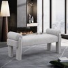 Meridian Furniture,Stefano Polyester Fabric Bench - 2 of 4