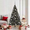 vidaXL Artificial Pre-lit Christmas Tree with 300 LEDs Black 70.9" PVC - 2 of 4